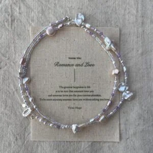 Child of Nature — Soft Lilac handcrafted pearl necklace