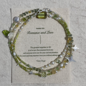 Child of Nature green pearl necklace