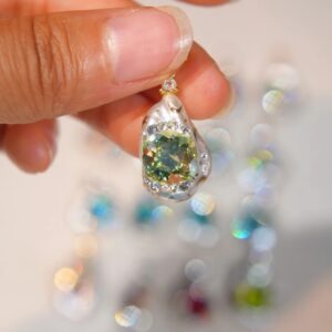 Olive Green Pearl Pendant