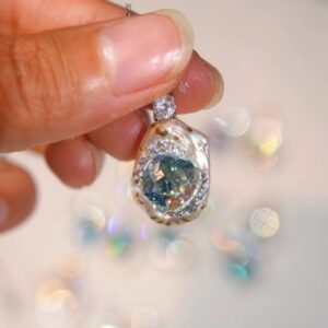 Soft Light Blue Pearl Pendant