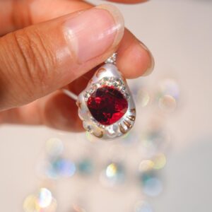 Scarlet Red Pearl Pendant