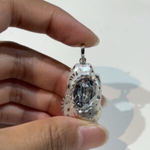Charming Blue — Oval Pearl Pendant photo 1