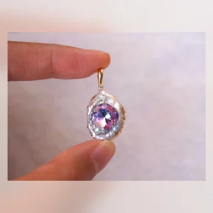 VELRI Sparkling Pink Baroque Pearl Pendant